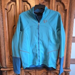 Pearl Izumi Turquoise and Navy Full-Zip Jacket